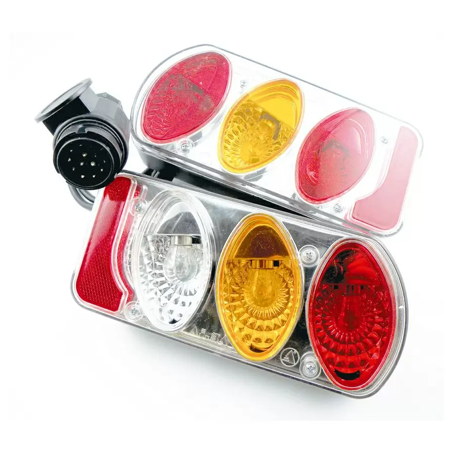 Rear lights with 13 poles cable for bike carrier - image