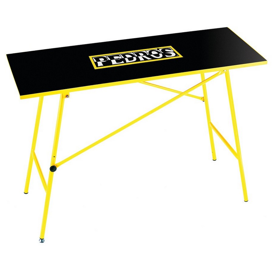 Workbench 120x47x82 cm height adjustable yellow