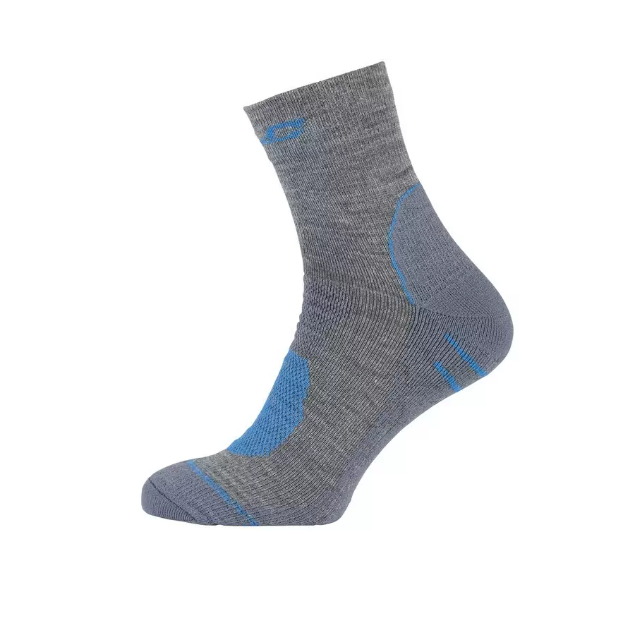 mtb socks merino cs-l01 size 47 - 49 grey / blue - image
