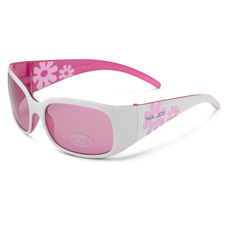 children's sunglasses maui sg-k03 frame white/pink lenses pink