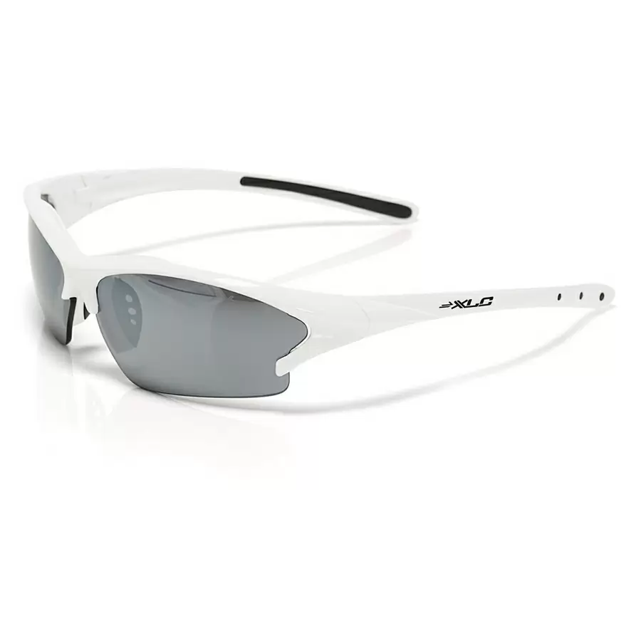 gafas de sol marco jamaica gafas blancas espejo plateado - image