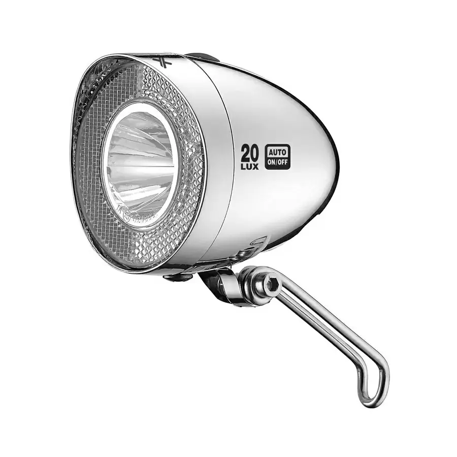 Headlight LED retro 20 lux CL-D03 silver - image