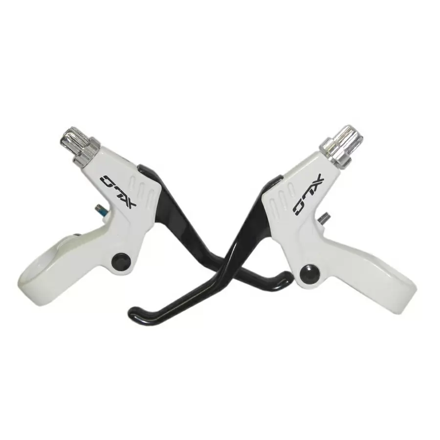 bl-v01 brake lever set aluminum white/black for rapidfire sb-plus - image