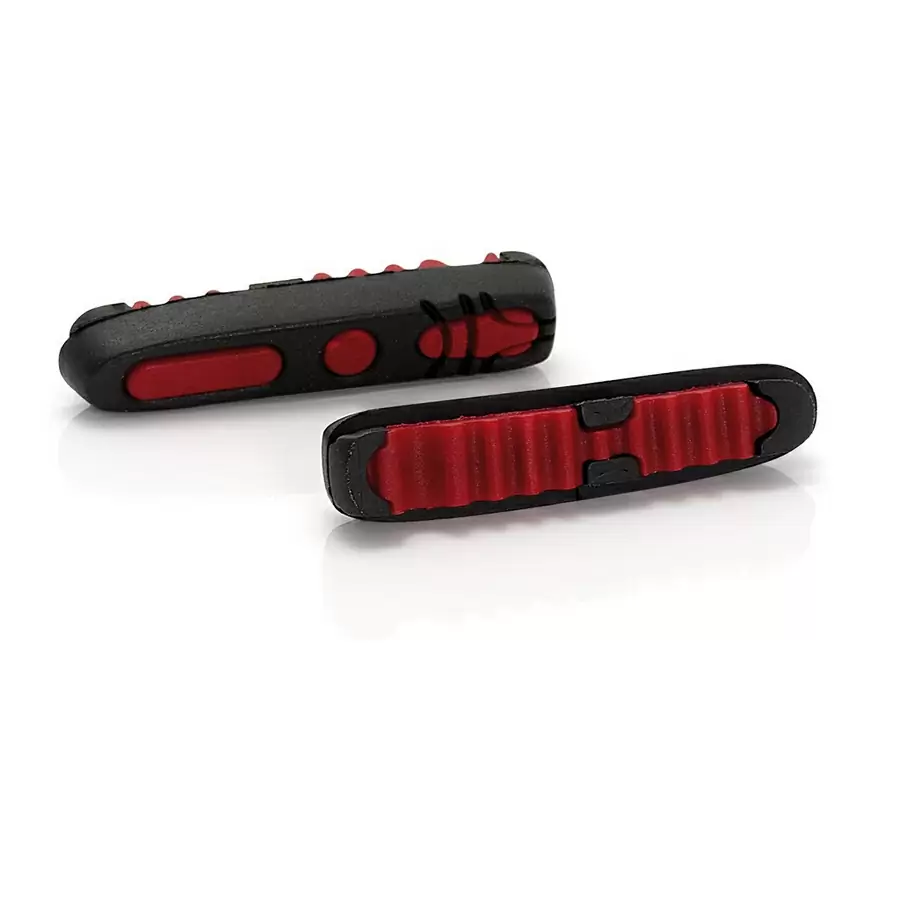 Recambio zapata goma carretera ABS 4 piezas 55 mm negro/rojo - image