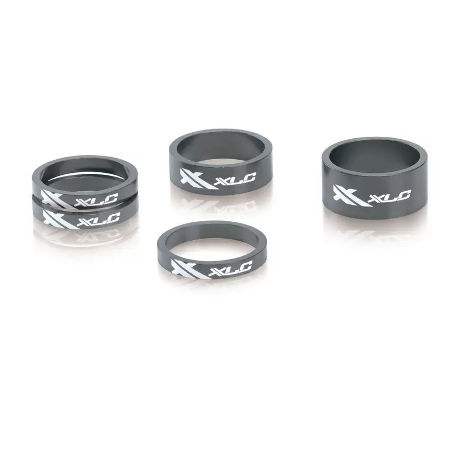 A-head spacer set AS-A02 3x5 1x10 1x15mm 1 1/8'' grey - image