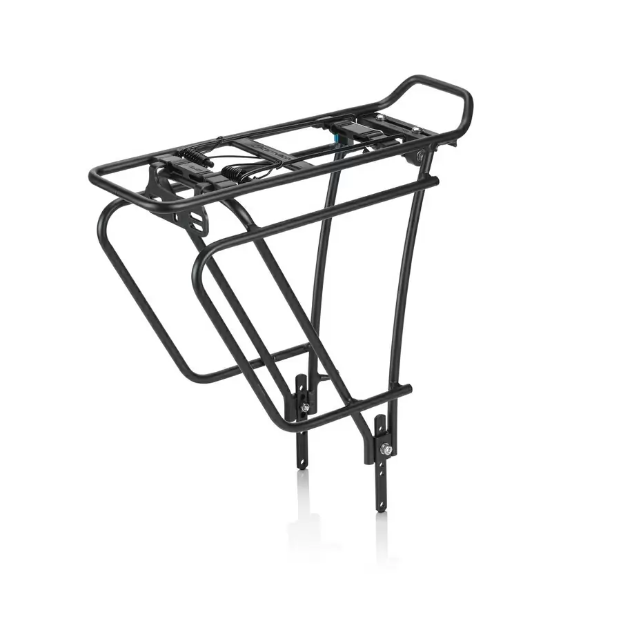 aluminum system luggage carrier rp-r10 black 26''- 28'' with saddle bag straps - image