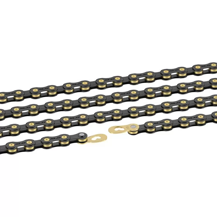 Chain CC-C08 1/2 x 11/128 114 links 10-speed black/gold - image
