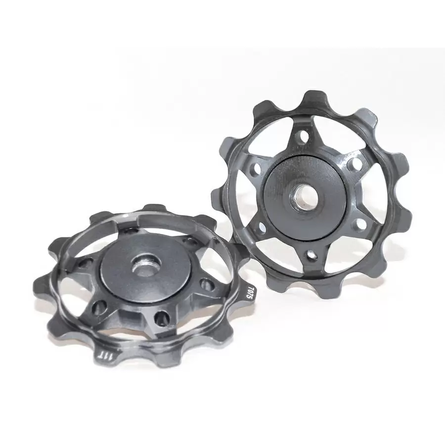 pair gear shift pulley pu-a02 aluminium silver - image