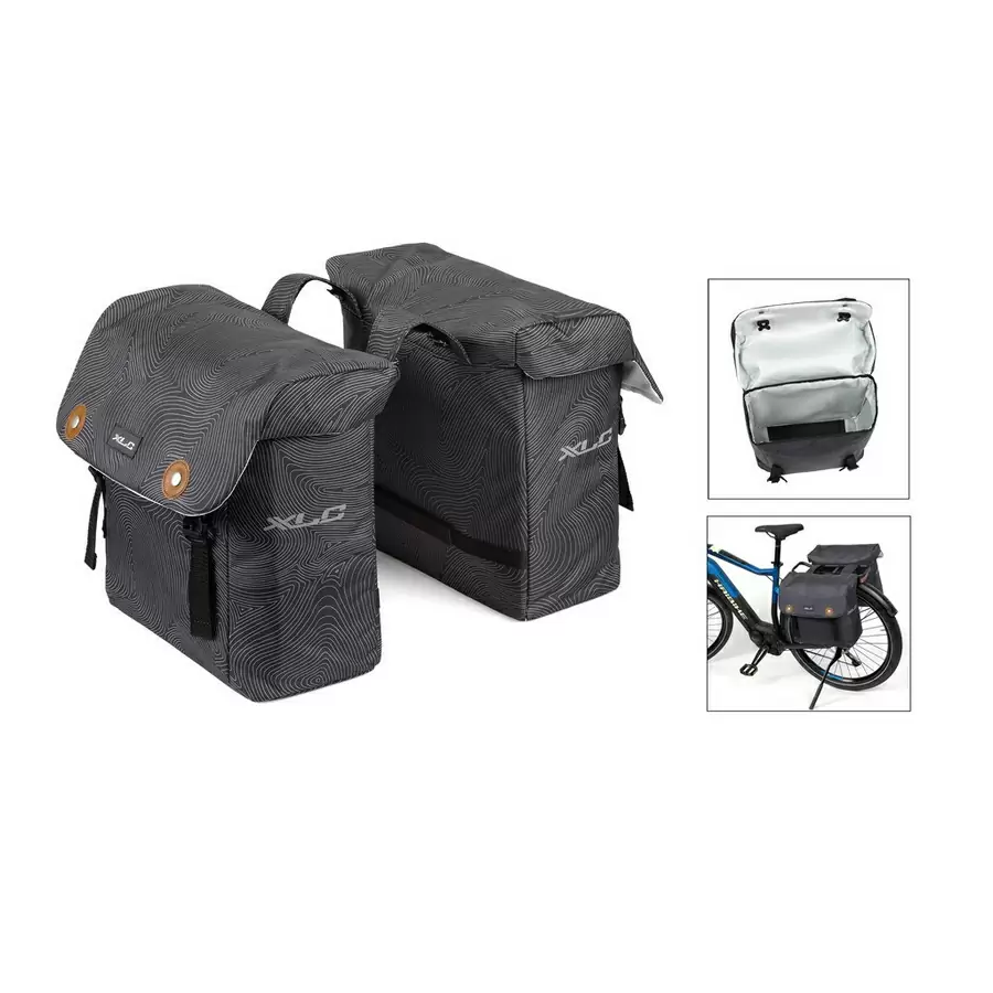 Double Rear Bag Set Luxus BA-S88 33L Grey - image