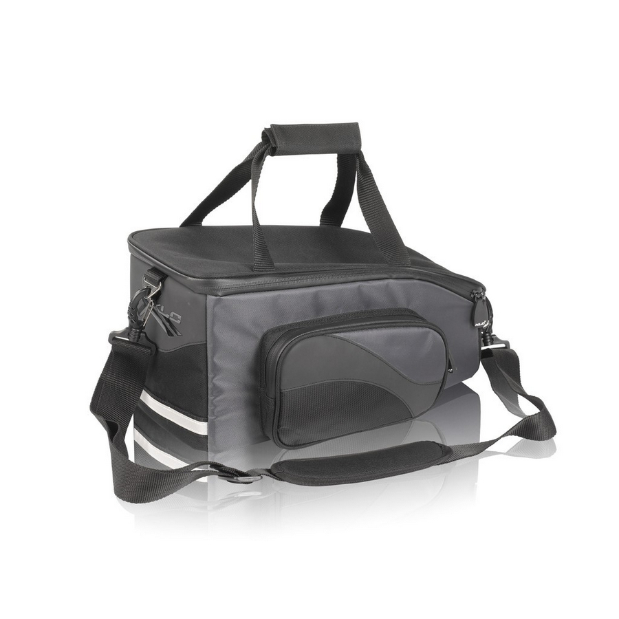 sacoche de porte-bagages arrière ba-s47 avec plaque d'adaptation noire