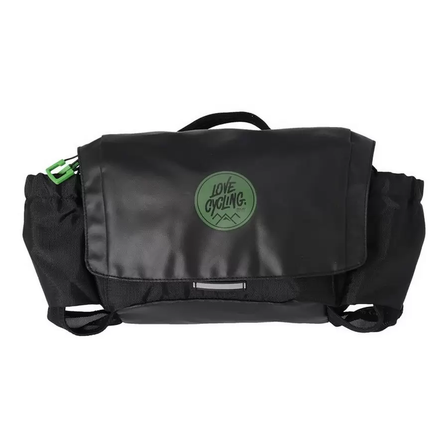 Sac banane BA-H01 noir/vert, 27x21x8cm, 3,6 l - image