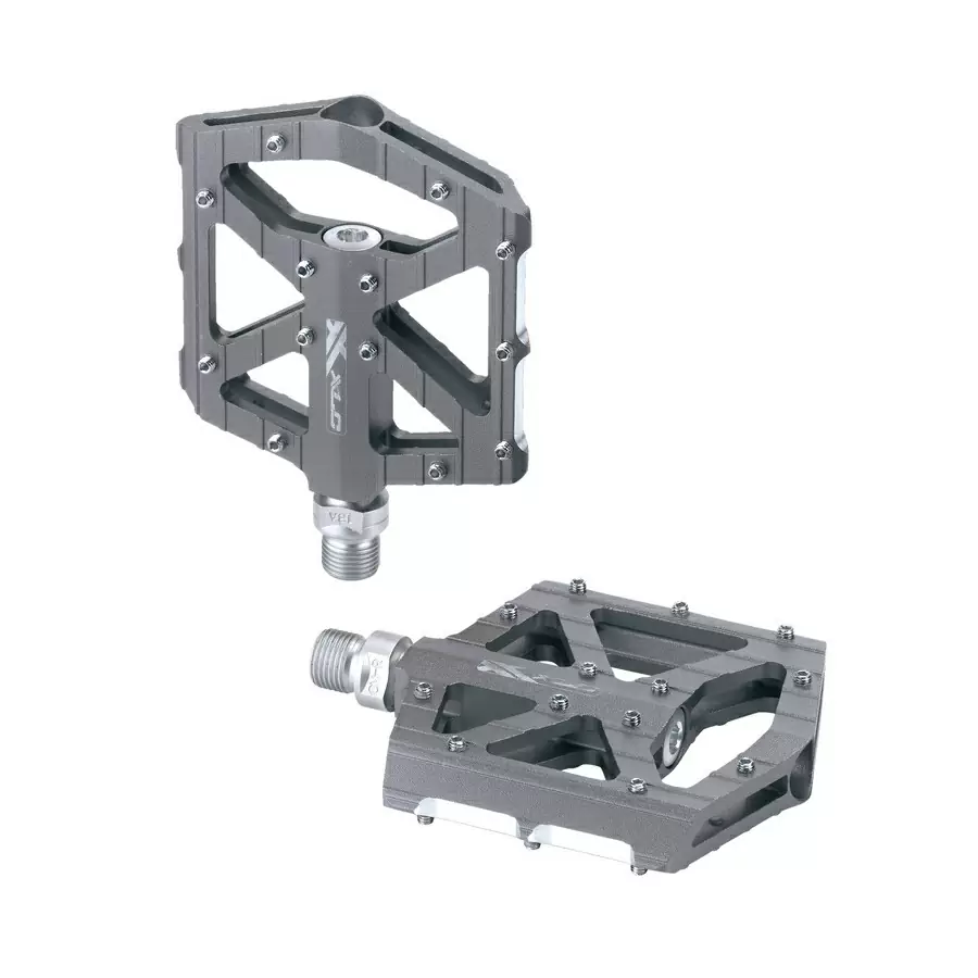 pedales bmx/freeride pm-m12 aluminio gris - image