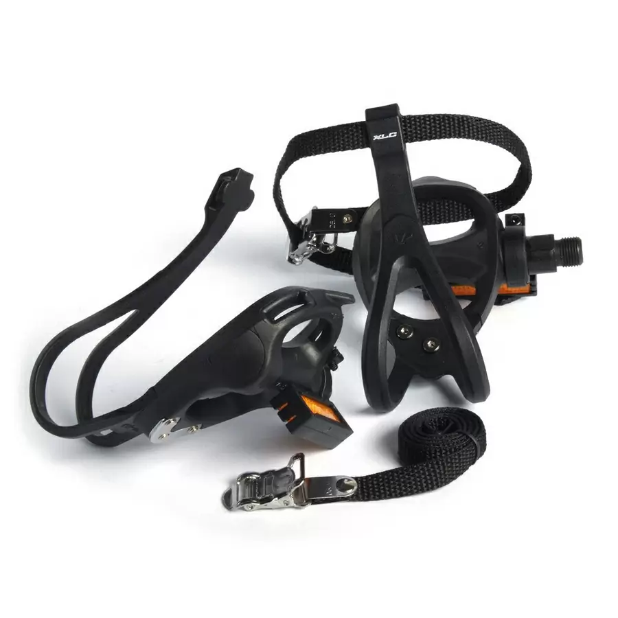 road-pedal pd-r01 mit haken und riemen schwarz sb-plus kunststoff - image