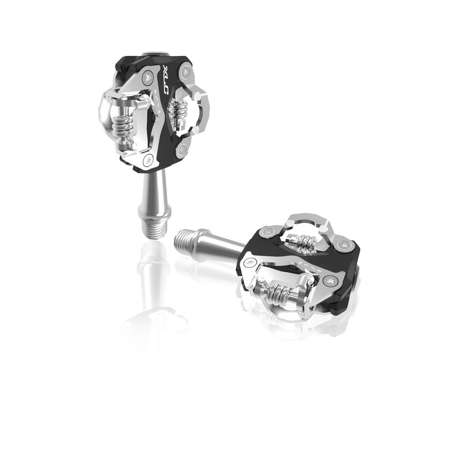 système de pédales pd-s15 noir/argent double face aluminium