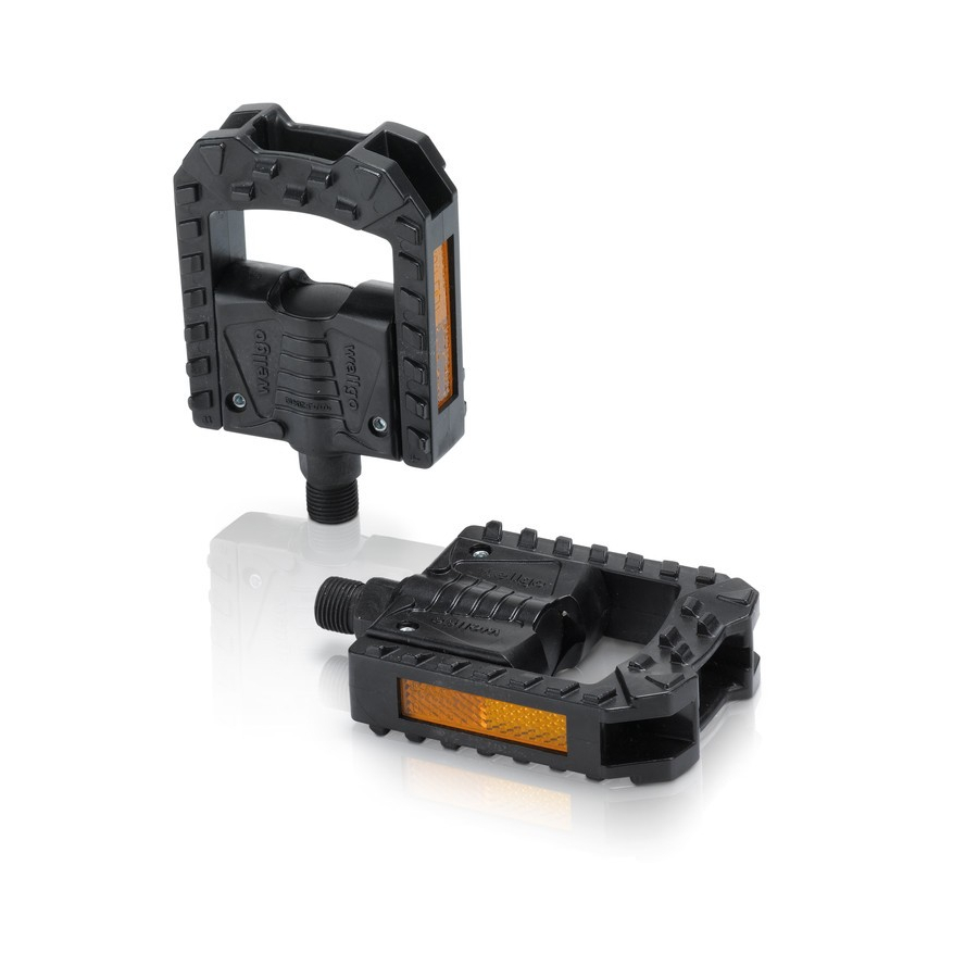 faltbares pedal pd-f01 körper aus gummiertem kunststoffmaterial schwarz verchromte achse