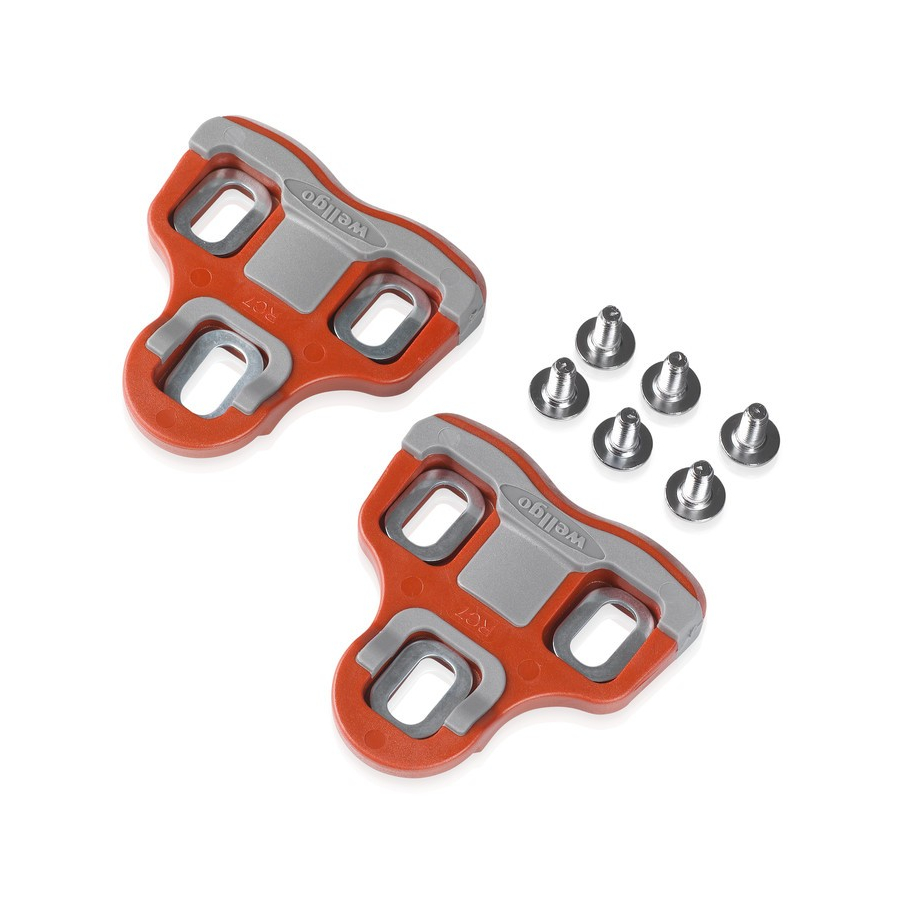 Set di tacchette pd-x06 compatibili con pedali look 6° rossi