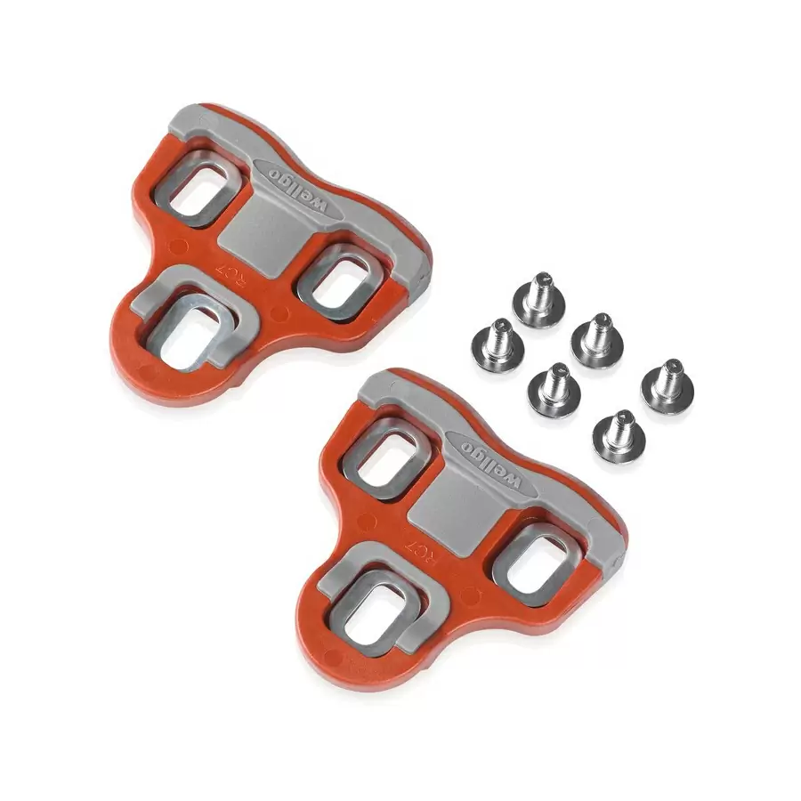 Set di tacchette pd-x06 compatibili con pedali look 6° rossi - image
