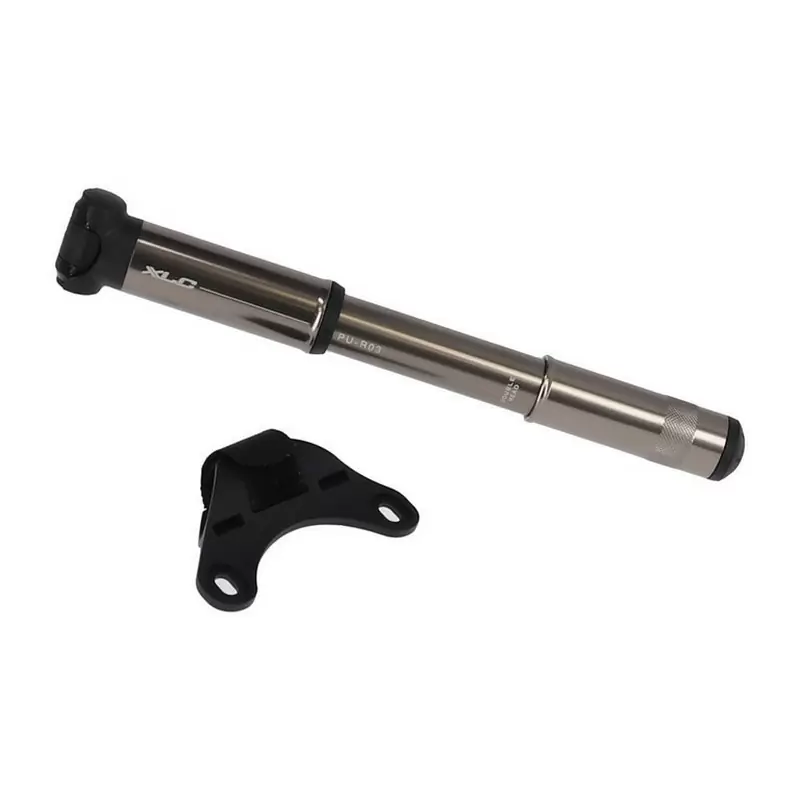 Mini pompe PU-R03 11bar 220mm aluminium double tête Argent/Bronze - image