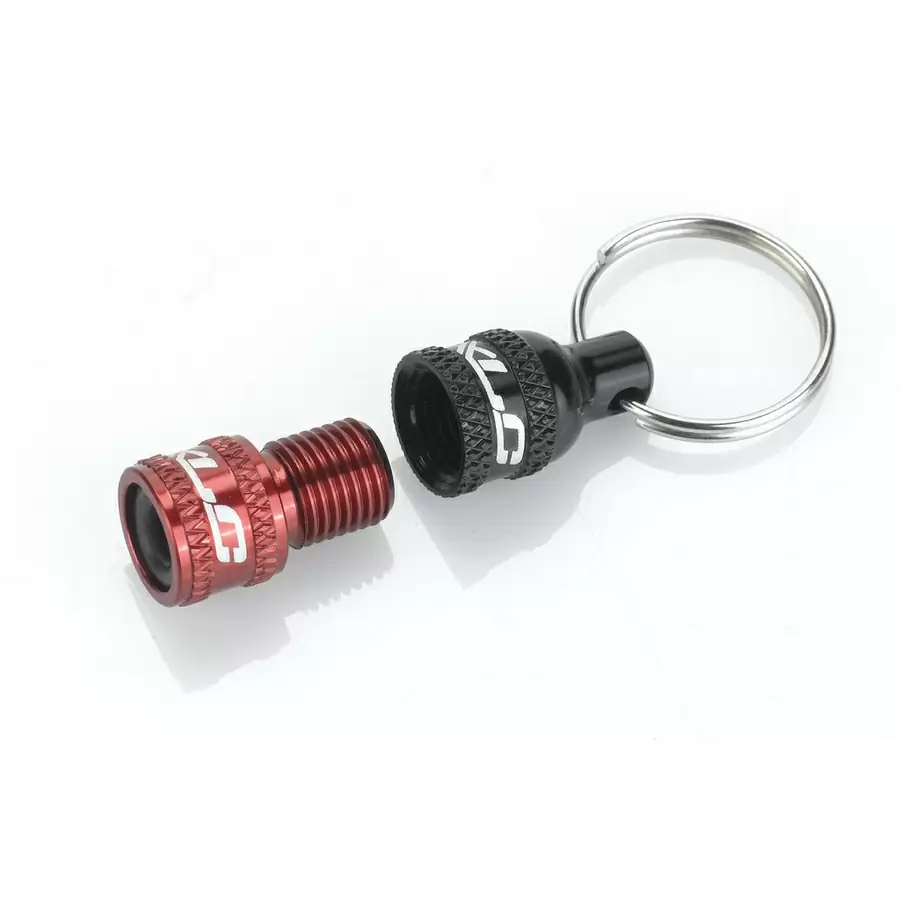 L'adaptateur de valve comprend un porte-clés AV sur DV/SV noir/rouge - image