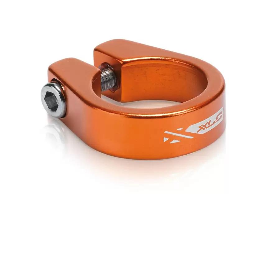 Anneau de serrage tige de selle PC-B05 31,6mm aluminium avec vis creuse orange - image