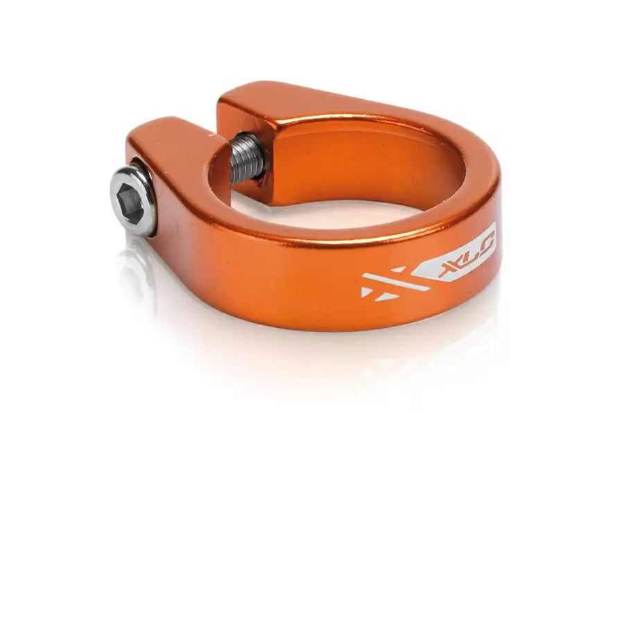 Seat post clamping ring PC-B05 34,9mm aluminium with socket screw orange - image