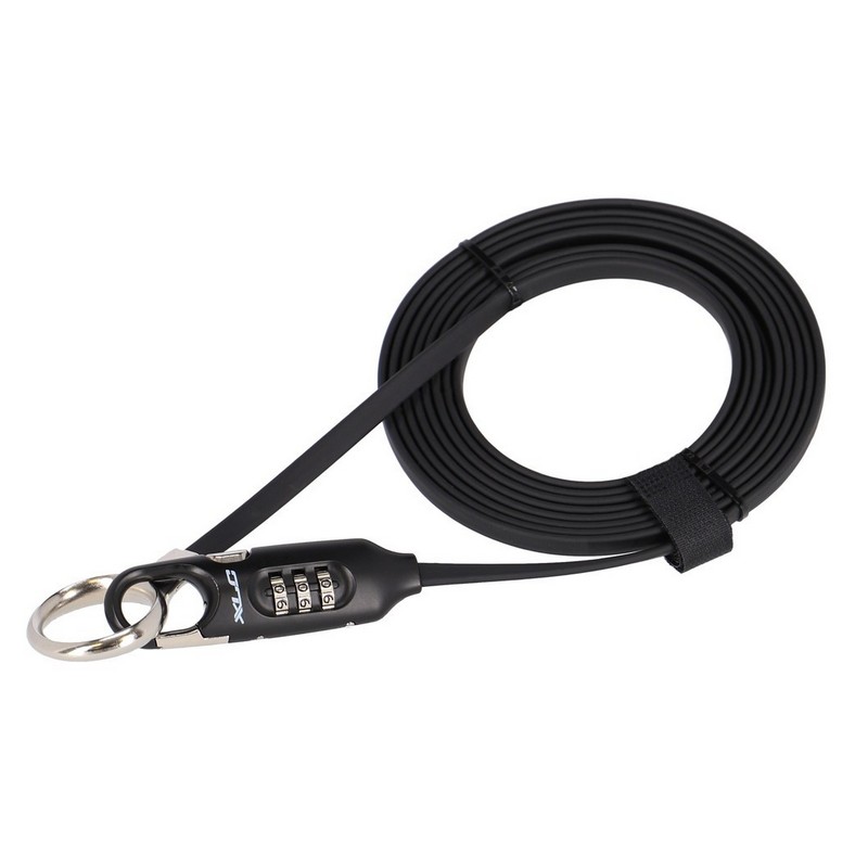 Hannibal LO-D01 Cable en espiral de 8x3000 mm y candado de combinación