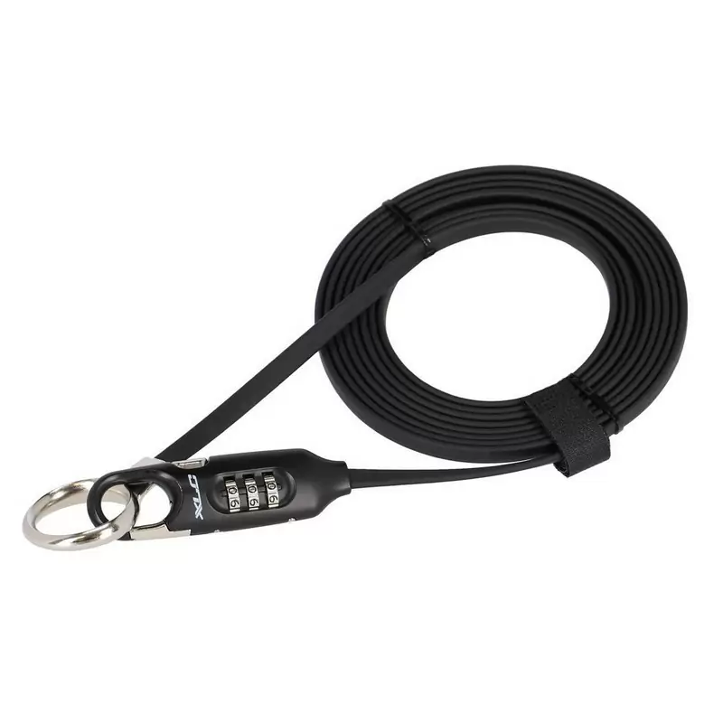 Hannibal LO-D01 Cable en espiral de 8x3000 mm y candado de combinación - image