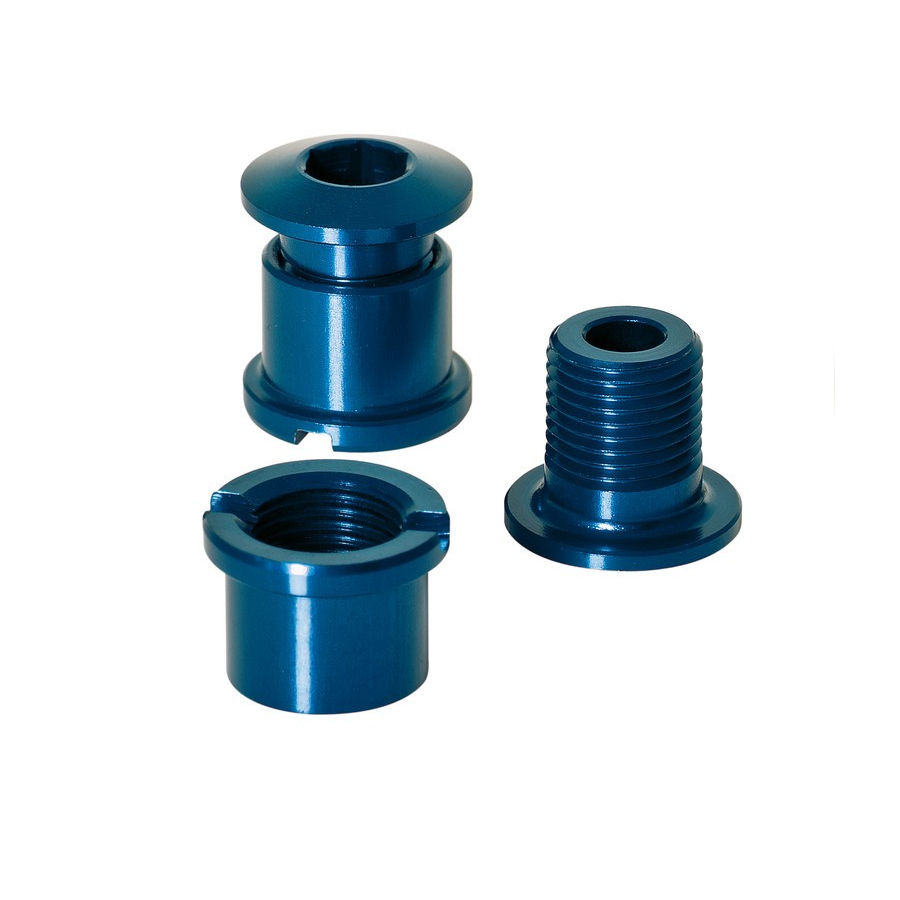 Conjunto de 5 peças de parafusos de anel de corrente, azul