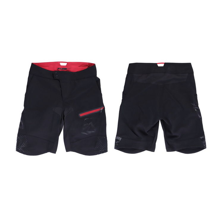 Shorts femininos Flowby Enduro TR-S26 preto/vermelho tamanho S