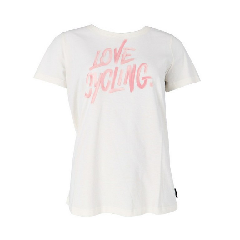 T-Shirt Love Cycling Bianco/Rosa Taglia S