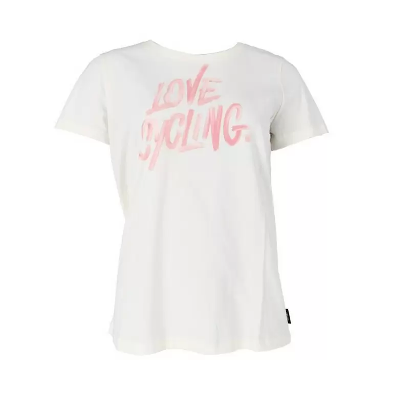 T-Shirt Love Cycling Bianco/Rosa Taglia S - image