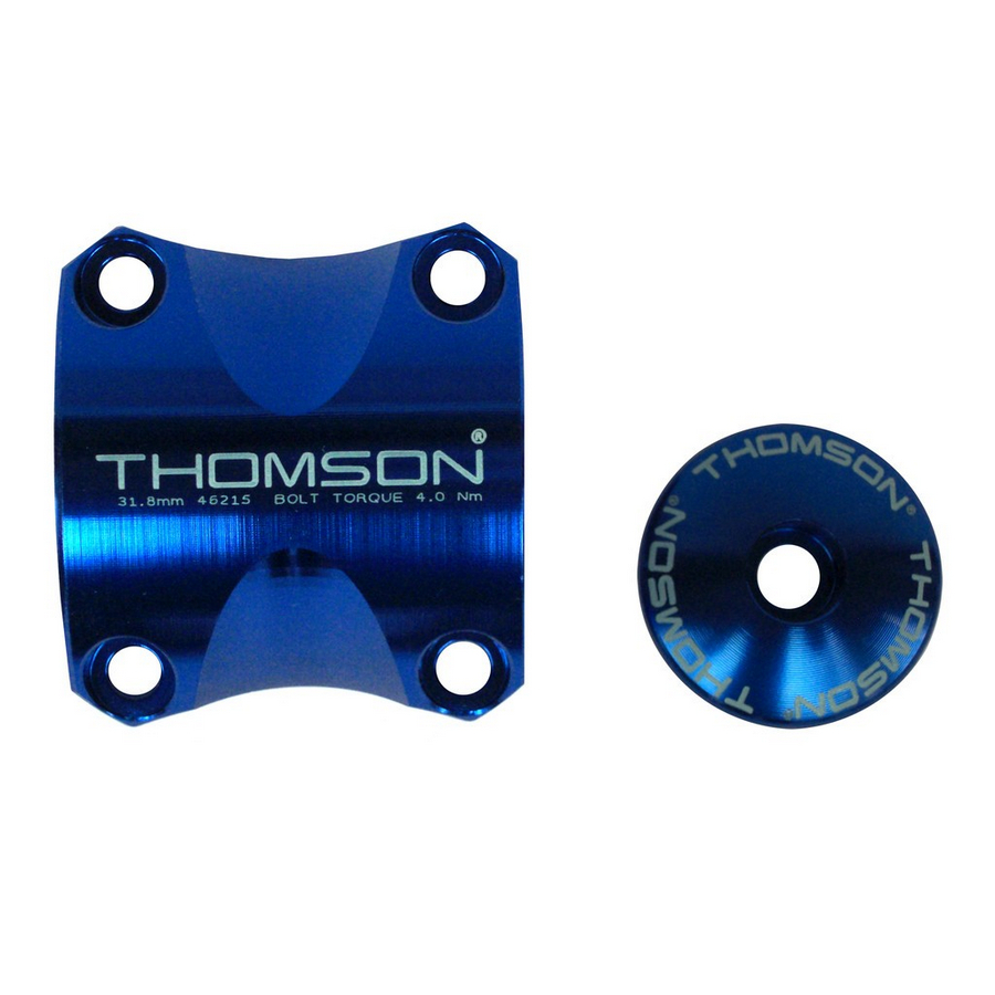 Abrazadera para potencia de manillar X4 31.8 mm + 1-1/8'' Juego de tapa de dirección Azul