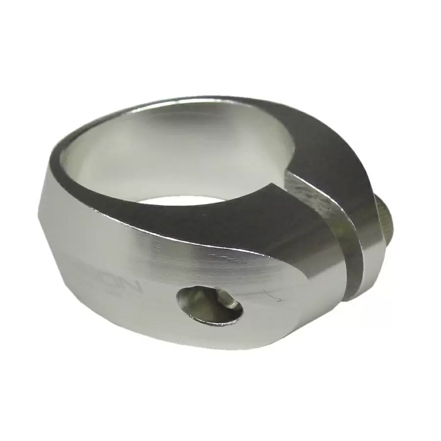 Anel de fixação do selim alumínio 31,8 mm, prateado - image