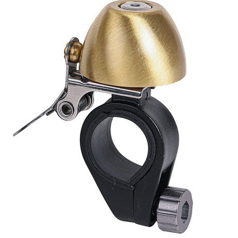 Timbre de bicicleta clásico dorado