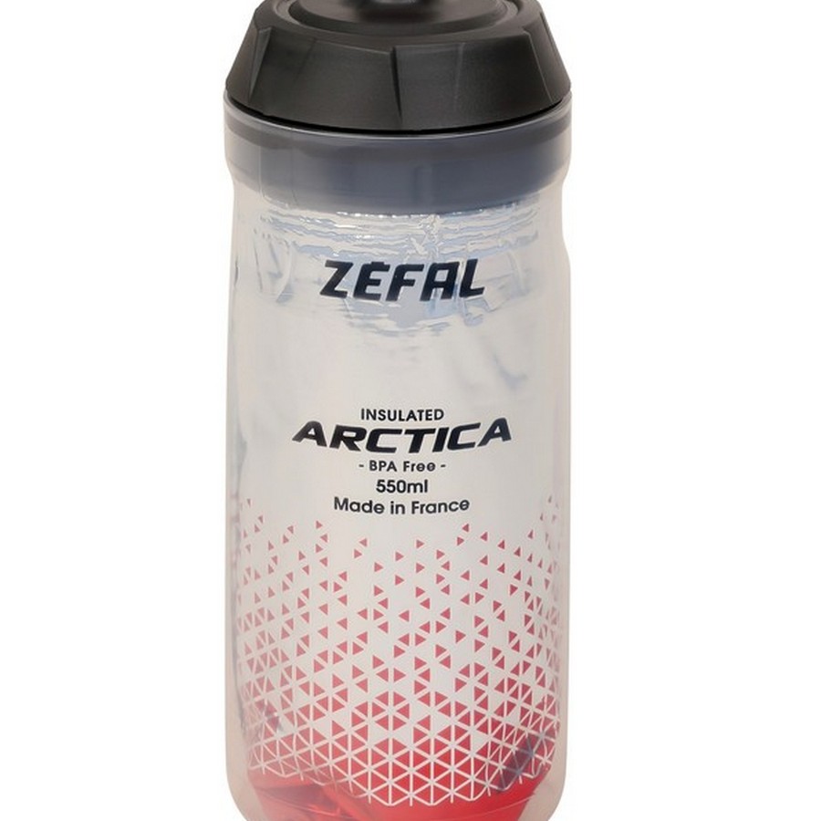 Wasserflasche arctica 55 550ml, Silber/Rot