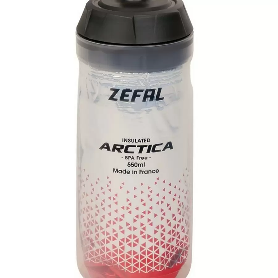Wasserflasche arctica 55 550ml, Silber/Rot - image
