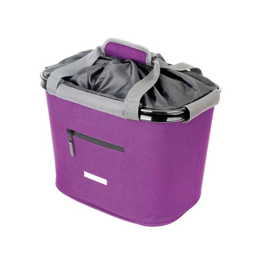 Front basket 20L lilac with quick release holder