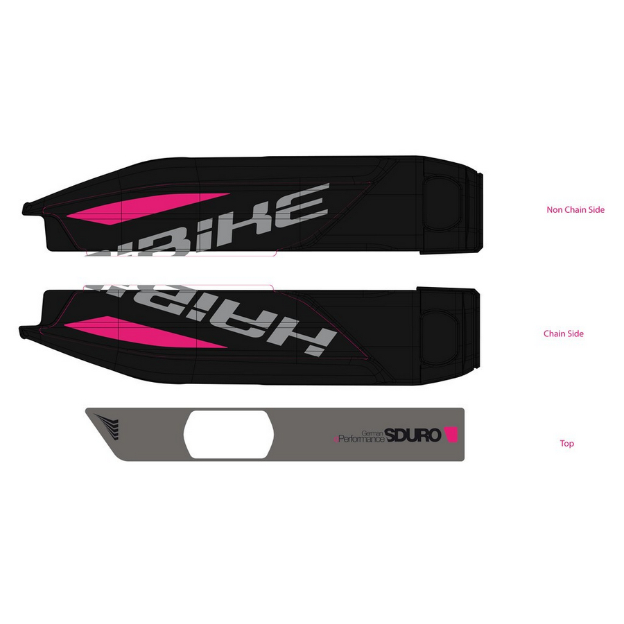 Decoração para e-bike a bateria Yamaha rosa/cinzento Sduro