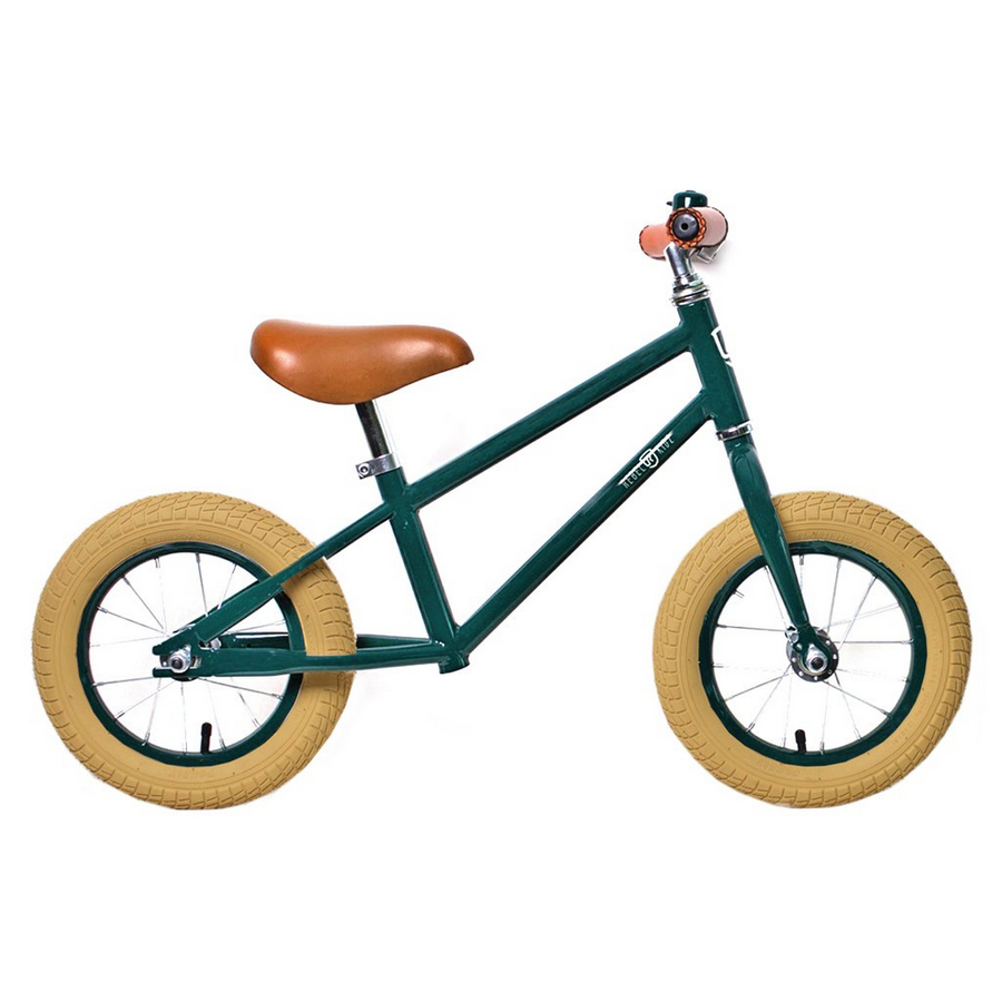 bicicleta sin pedales air classic niño 12,5'' acero verde oscuro