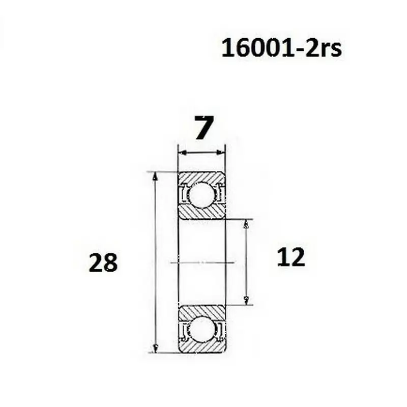 Cuscinetto b3 12x28x7mm - image