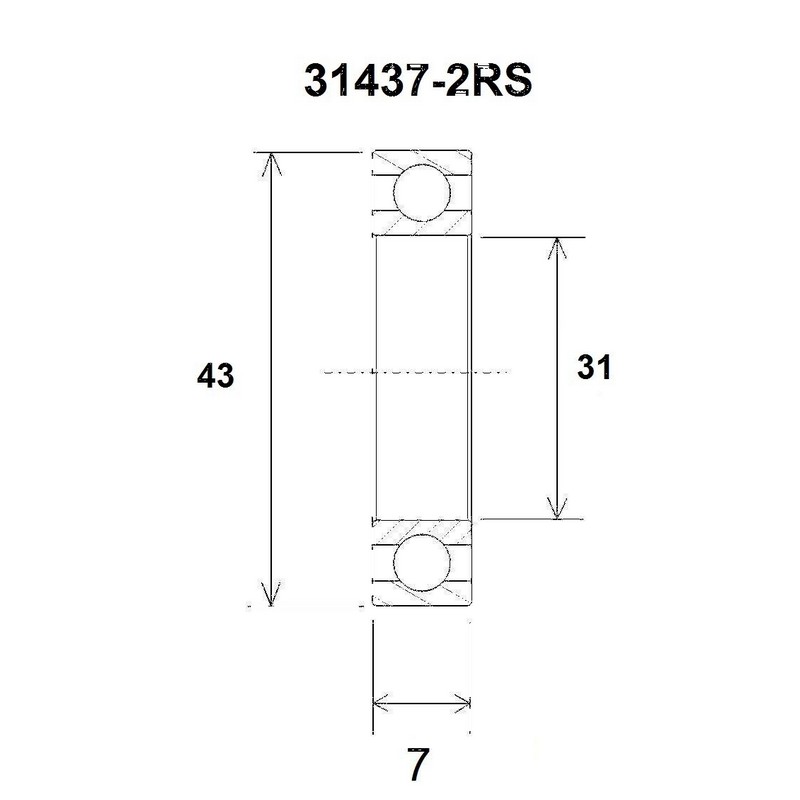 Cuscinetto b3 31x43x7mm