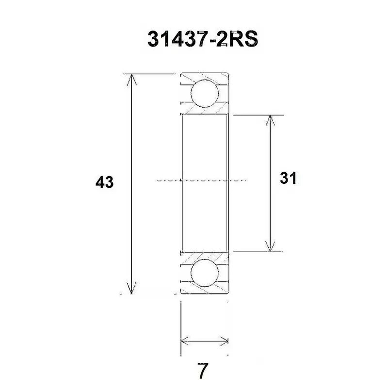 Cuscinetto b3 31x43x7mm - image