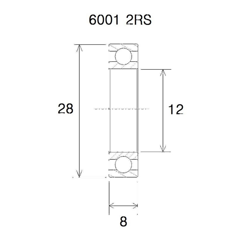 Cuscinetto b3 12x28x8mm