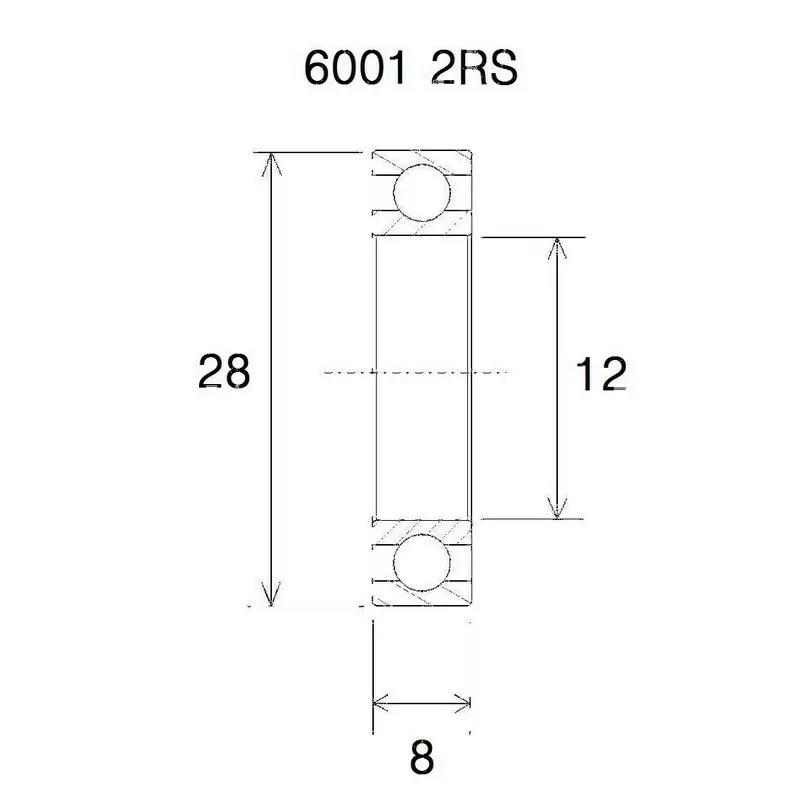 Cuscinetto b3 12x28x8mm - image