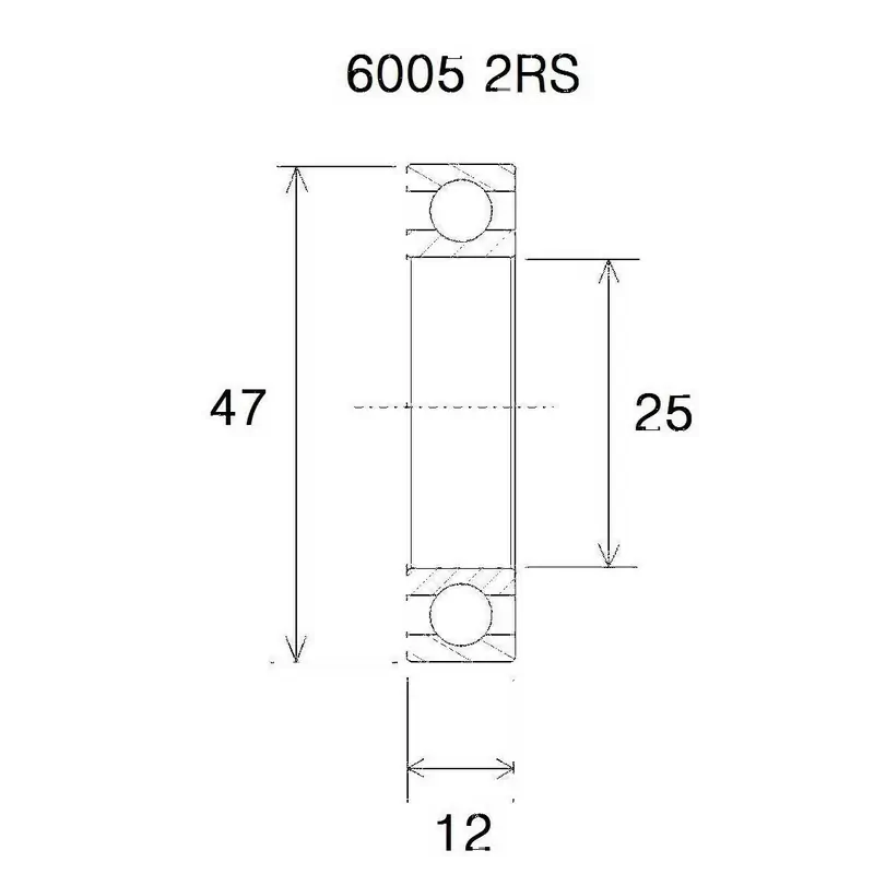 Bearing b3 25x47x12mm - image