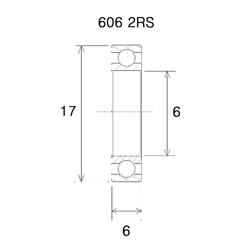 Cuscinetto b3 6x17x6mm