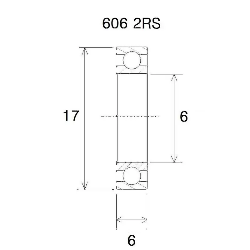 Cuscinetto b3 6x17x6mm - image