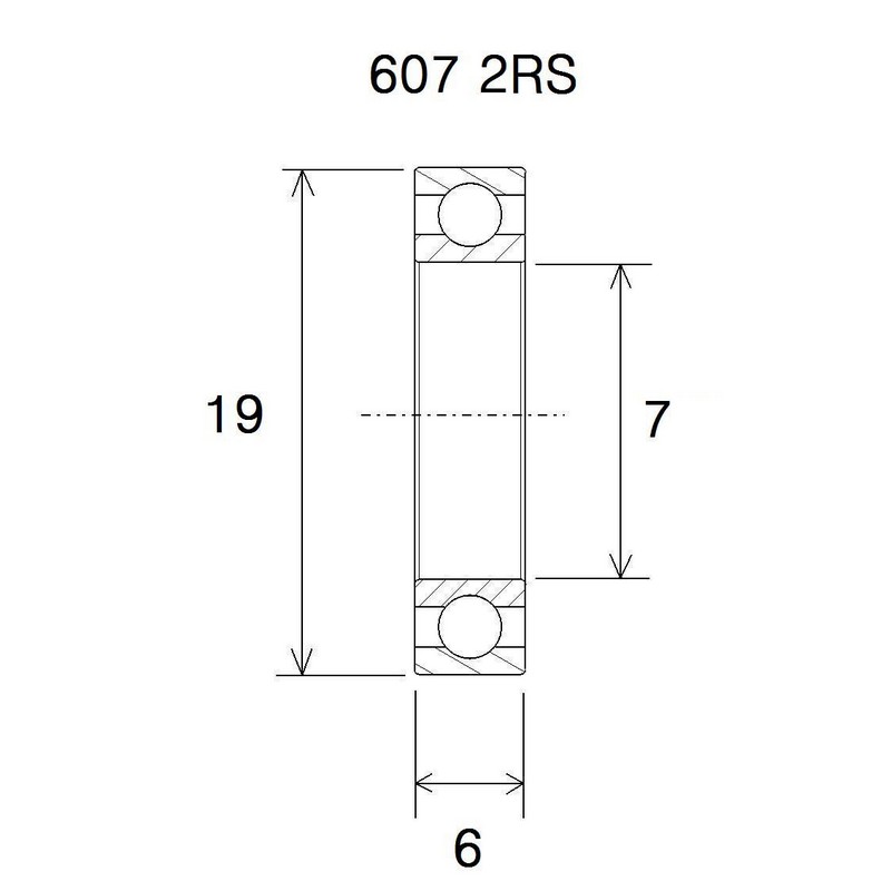 Cuscinetto b3 7x19x6mm