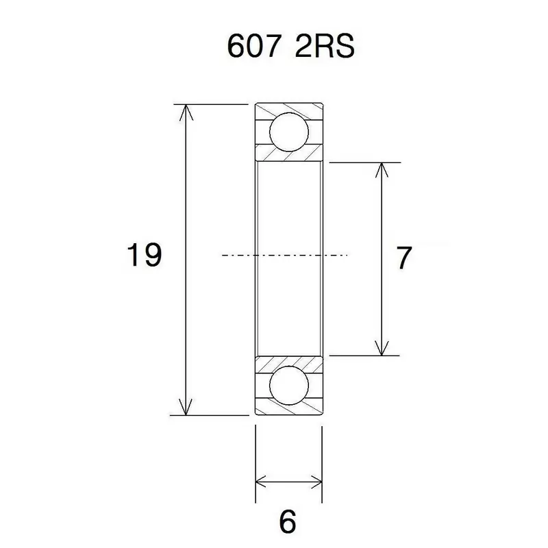 Cuscinetto b3 7x19x6mm - image