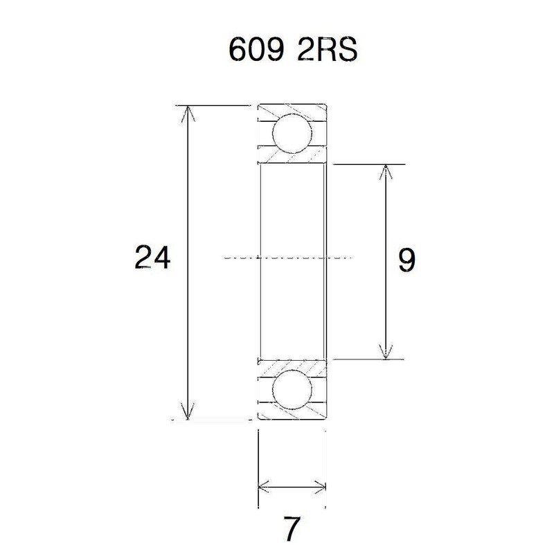 Cuscinetto b3 9x24x7mm